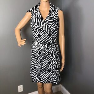 Vertigo Paris Zebra Print Coat Dress | Size Small